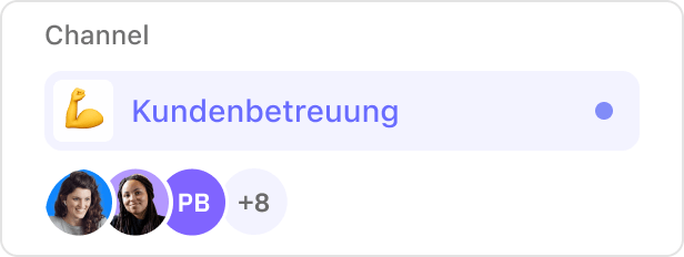 Im Interface der sipgate App CLINQ sieht man unterschiedliche Channels.